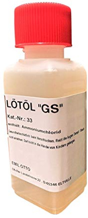 Flussmittel/Lötöl GS 250 ml (für konventionelles Weichlöten von Eisen, Kupfer- und Messingwerkstoffen), kein Gefahrgut, schwermetallfrei, sehr umweltverträglich
