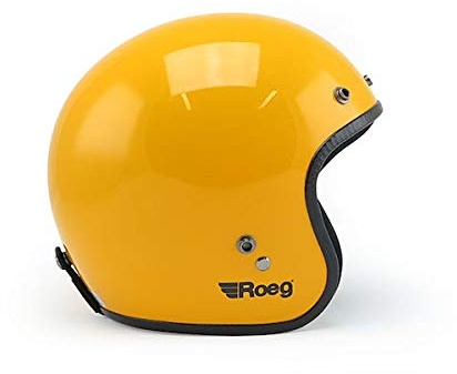Jet Roeg Helmet Sunset Yellow Gloss Yellow Gloss ECE Approved Biker Custom S Sunset yellow gloss