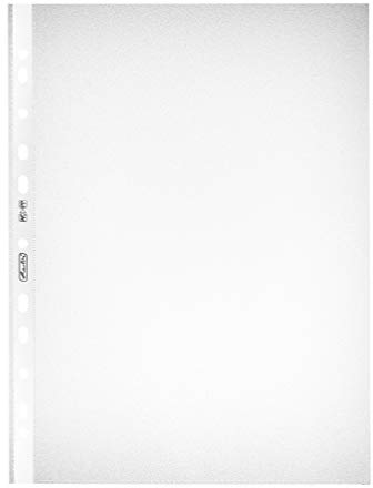 Herlitz 5814108 Prospekthülle A4 genarbt 100er Packung mit Lochrandverstärkung (800, DIN A4 | genarbt)