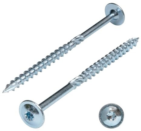 PARCO Tellerkopfschrauben, 50 Stück, 10x160 mm TX40 Verzinkt, CUT-Spitze, Holzbauschrauben für Konstruktionen, German Quality mit ETA Zulassung