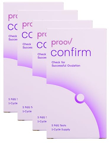Proov Confirm Implantation & Pregnancy Readiness Test - FDA Cleared Advanced Women’s Fertility Kit - Exclusive Progesterone Scoring System -4 Kit -Fertility & Hormone Tracker -Use with Ovulation Tests