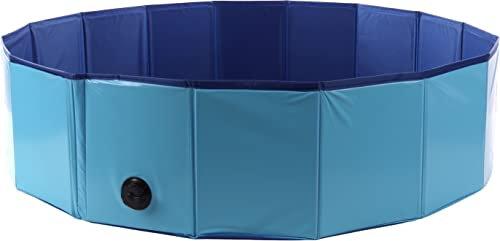 Flamingo Hundepool 80x20 cm – Faltbares Planschbecken für Hunde – Robustes Material – Rutschfester Boden – Einfach zu reinigen