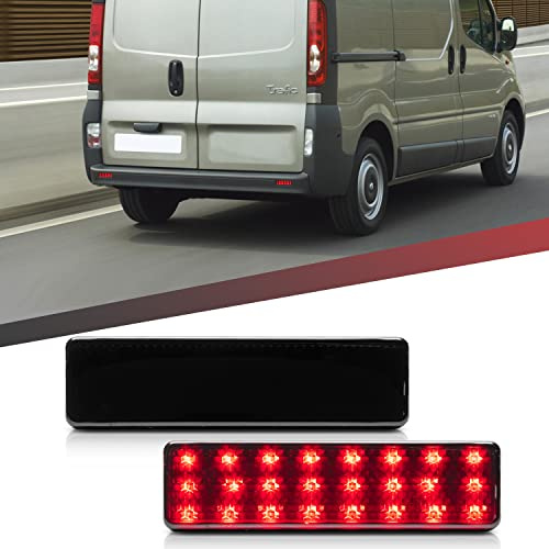 Rauchfarbenes Glas LED-Reflektor für hintere Stoßstange, Heck-Stopplicht, LED-Nebelschlussleuchte für Renault Trafic MK2 MK3, Master MK2, Vauxhall Opel Vivaro A B, Movano A, Nissan Primastar, NV300