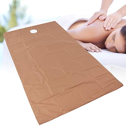 Drap de Lit de Massage Spa, Housse de Protection pour Table de Massage, Ensemble de Draps de Table de Massage en Microfibre, 2 Pièces, Draps de Couverture de Table de Salon de Beauté(Café profond)