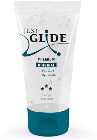 Just Glide Premium - verführerisches Gleitgel für Frauen und Männer, wasserbasierend, vegan, geruchs- und geschmacksneutral, fett- und ölfrei, 50 ml