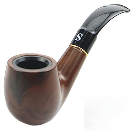 Heißer, traditioneller Stil, Naturtabak, handgefertigt, Ebenholz, Pfeife gebogen