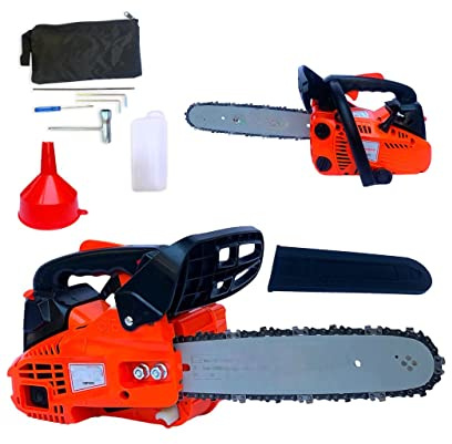 Motosega a scoppio 25cc potatura taglio legna professionale 2 tempi con lama lunga di 30 cm kit montaggio incluso e copricatena Leggera e Maneggevole
