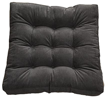 Grand coussin de chaise carré de 10 cm d'épaisseur - 55 x 55 cm - Coussin de sol solide - Tapis de siège doux pour yoga, méditation, salon, balcon, salle à manger, jardin