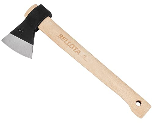 Bellota 8130-700C - Hache Biscayne 700 g avec Manche en Bois pour Éclaircir, Nettoyer et Couper des Branches Petites et Moyennes - Outil Professionnel pour Couper du Bois de Chauffage