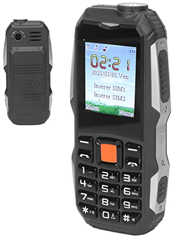 Smartphone da 2,4 Pollici, Telefono Cellulare Sbloccato Senior 2G con Pulsanti Grandi, Voce Forte, Doppia Scheda SIM, Batteria da 2800 MAh, Aiuto di Emergenza SOS One Touch per Anz (Nero)