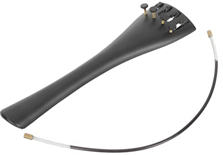Abaodam Cello-saitenhalter aus Aluminiumlegierung Schwarz Ersatzteil mit Vier Feinstimmern für Einfaches Stimmen Leicht zu Montieren und Komfortabel zu Bedienen