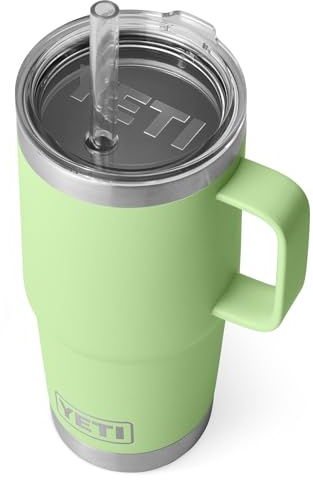 YETI Rambler Trinkbecher Mit Trinkhalmdeckel, Key Lime, 25 oz (739 ml)