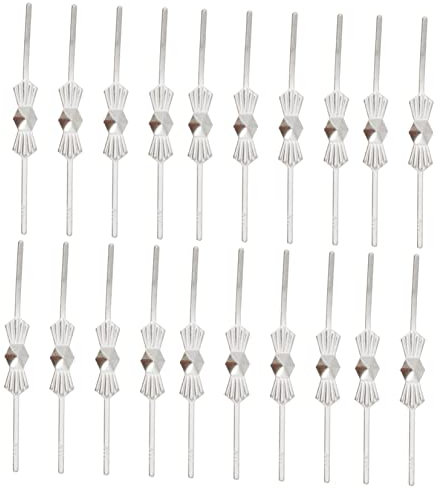 SEWOART 400 Piezas Accesorios Para Lámparas De Cristal Alfiler De Corbatín De Sujeción Clips De Reemplazo De Araña Conector Oro Patas De La Lámpara De Araña Manos Lámina Metal Silver