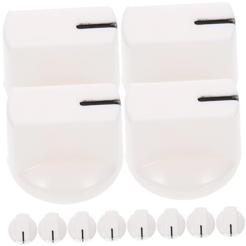 12 Stück Gitarren Lautstärkeregler Knöpfe für E-gitarren | Weiß, Kunststoff, für Potentiometer, Anti Korrosiv und Leicht zu Montieren, Zubehör für Musikgeräte