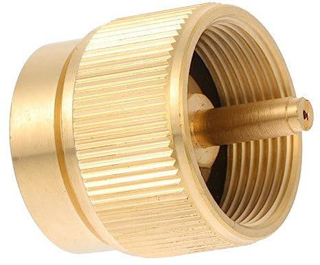 PHENOFICE 1stück Professioneller Tragbarer Gasadapter Kupfer Für Camping BBQ Und Outdoor-aktivitäten Vielseitig Einsetzbar Für Gaskartuschen Und Kochen