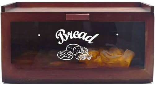 Maison Des Cadeaux Panera retro vintage de madera marrón de bambú de una sola capa para almacenamiento de alimentos