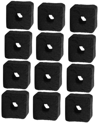 BESPORTBLE Smokeless Bamboo Charcoal Small Briquettes for Indoor and Outdoor Bbq, Hotpot, Tea Brewing – Fire Pit, Heating Charcoal, 1lb Pack