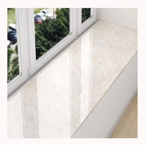 XILYZMO Finestra Rinnovo Pellicola per La Privacy, 1Rotolo Finestra Protezione Davanzale, PVC Staccare Attaccare Marmo Finto Davanzale Paraschizzi per Tavolo da Pranzo Armadio(G,3M-40CM)