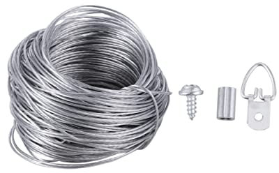 NUOBESTY 30.5M Kit De Crochets De Suspension Câble Métallique Crochets Pour Accrocher Photos Maison École Ou Bureau