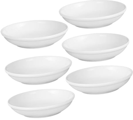 POPETPOP Plats de Remplacement Ronds en Céramique Blanche Facile à Nettoyer 6pcs Design Polyvalent et Élégant pour Chauffe-Huile pour Aromathérapie Domestique
