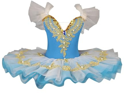 Girls Tutu Ballet Sequins Dress Ballerina Costume Dance Clothing Girl Ballet Leotard Short Sleeve Gymnastics Dance Leotard Performance Floral Embroidery Skirt Dancewear