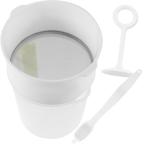 VALICLUD Colador de Malla Fina para Leche Vegetal y Jugo Capacidad de 1.5l, Material Pp, Set de Utensilios de Cocina Cepillo de Limpieza para Uso en Hogar y Cocina