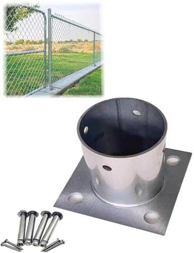 Round Post Base for Deck,Post Anchor Base, Fence, Pergola – Circular Anchor Support, Outdoor Bracket with Bolt Holes,Height 4.7in(150x120mm/5.9x4.7in)