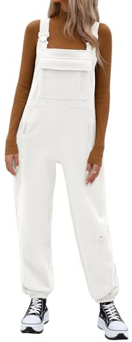 PASUDA Salopette Donna Invernale Baggy Jumpsuit Tuta Intera Calda D'inverno Con Tracolla Regolabile E Tasche Multiple