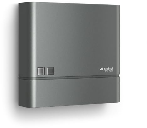 Steinel Interrupteur crépusculaire TTS Pro Anthracite - Gestionnaire d'éclairage Intelligent avec Horloge en Temps réel et minuterie | Contrôle Via app| IP54 | 1000 W