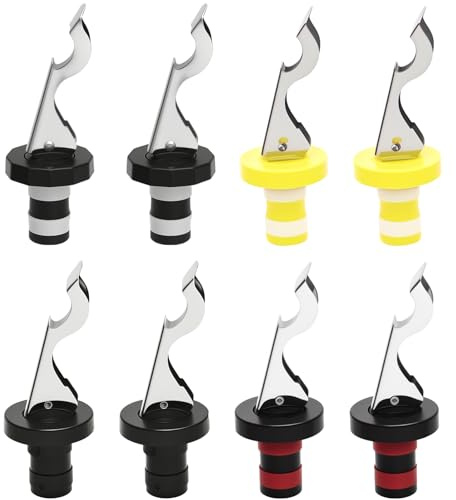 DAWRIS 8-Piece Wine Bottle Stoppers with Lever, Universal Bottle Caps, Wine Stopper for Wine Collection, Champagne Stoppers, Glass Bottle Stopper, Beer Bottle Stopper