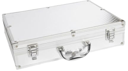 TTETTZ Caja para Micrófono Maletín de Seguridad Estuche con Cerradura Metálica Y Estructura de Aluminio Reforzado Adecuada para Instrumentos Musicales Ensayo, 34x26x8cm