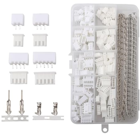 Lawnoval 560pcs 2.54mm Pitch Terminal Kit for XH2.54 and JST Connectors, Includes Male/Female Housings and Pin Headers for Arduino, Breadboard, LED Lighting, Circuit Boards