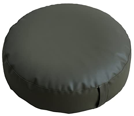 PU-Yoga-Kissen für Meditation, bequemes Bodensitzkissen, abnehmbares Kniepolster, grau, 40 x 12 cm – ideal für tiefe Meditation und Bodensitzen