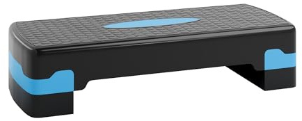 Ultasport Step de Aeróbic I Steps Fitness I Antideslizante, Ajustable en 2 Alturas I Stepper para Ejercicio en Casa, Stepboard, Stepbench 68 x 28 cm, Azul