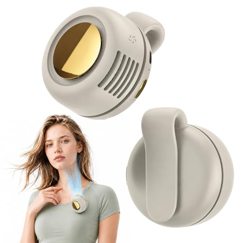 ACTOYS Ventilador pequeño con clip, mini ventilador portátil silencioso sin aspas con clip (Verde)
