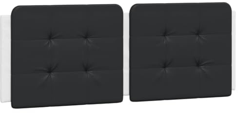 Foknhdi Kopfteil Zadar 120 cm Kunstleder Schaumstoff Wandkissen Boxspringbett Schlafzimmer Blockmuster Mont