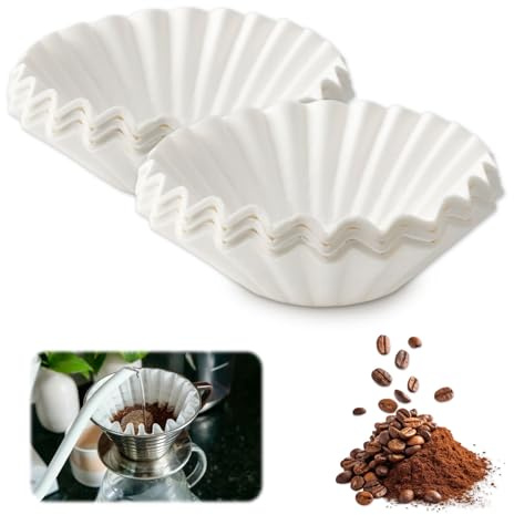 200 filtri per caffè a cestino, 80/200 mm, cestello filtrante in carta | Filtro di carta per caffè compatibile con Beem, Philips, Cuisinart, Gastroback