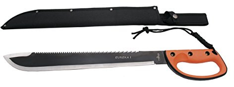 THIRD Machete, 45 cm Klinge aus rostfreiem Stahl Modell S2020 mit ABS-Griff und Gummi gegossen, mit Nylonscheide, Gesamtlänge 61,5 cm, Werkzeug für Sport und Jagd.