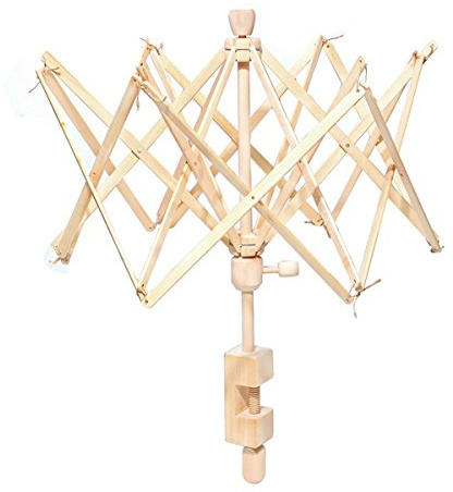 Yeenee Holzschirm Swift Garnwickler, Schirmspulenwickler, 61 cm, Holzgarn, schneller Strickhalter zum Aufwickeln von Schnüren