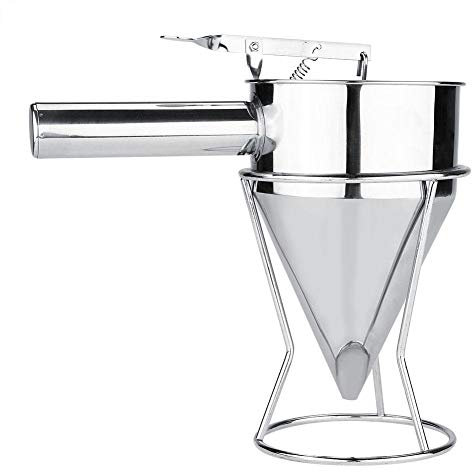 Aigend Kitchen Funnel - Stainless Steel Funnel Filter Baking Funnel with Rack Cake Desserts Making Bakery Use