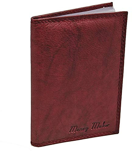 GoBago Ausweisetui Leder Ausweismappe Ausweishülle mit Sichtfenster Kreditkartenetui Führerscheinhülle (Bordeaux)