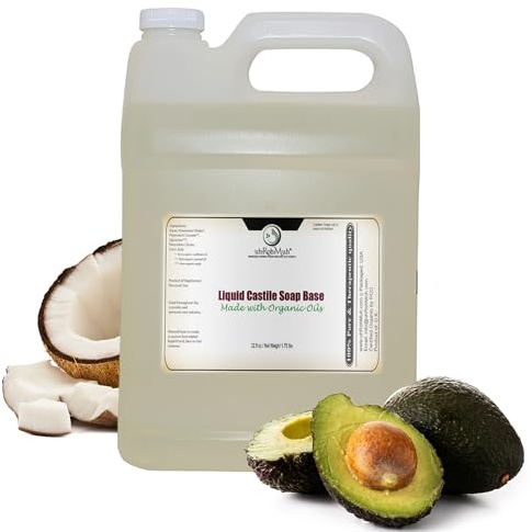 uh*Roh*Muh Organic Castile Liquid Soap - USDA Certified Soap Base for Soap Making Gentle Skin Cleanser, Plant-Friendly Insect Spray, Pet Wash-Natural Ingredients UK/USA(Net wt:1kg/2.2lb)