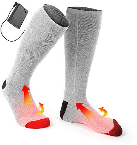 Uppvärmda strumpor, unisex, elektriska termostrumpor, batteridrivna, för vintern, perfekta för skidåkning, vandring, fiske, för kvinnor och män