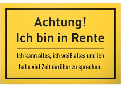 DankeDir! Rente - Schild lustiger Spruch - Geschenk Kollege Renteneintritt Männer Ruhestand Rentner - Abschied Pensionierung Deko Karte Party Verabschiedung Geschenkidee