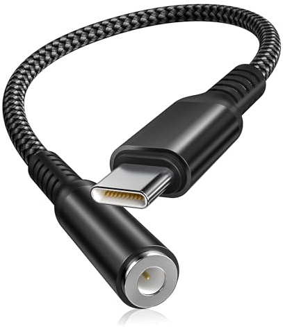 Basesailor für iPhone 17 Pro Max USB C auf 3,5 mm Klinke Aux Audio Adapter | Typ C auf 3.5mm Aux Kopfhörer Kabel Adapter für Apple 16 15 Plus,iPad mini Air,Samsung Galaxy S26 S25 S24 S23 Ultra A56 A55