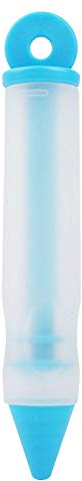 Plätzchenstift, Dekorationsstift, Schokoladenstift, 4 Düsen, Silikon-Nahrungsmittelschreibstift, Schokoladendekorationswerkzeuge, Kuchenform(Blau)