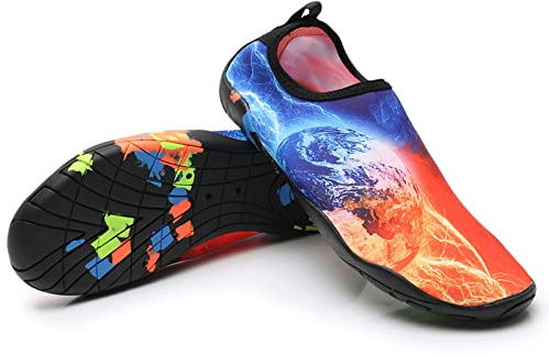 Kfnire Barfußschuhe Herren Damen Badeschuhe Wasserschuhe Leicht Schnell Trocknend rutschfest Surfschuhe Aquaschuhe Schwimmschuhe Wassersportschuh für Strand Schwimmen Fluss Pool See Surfen