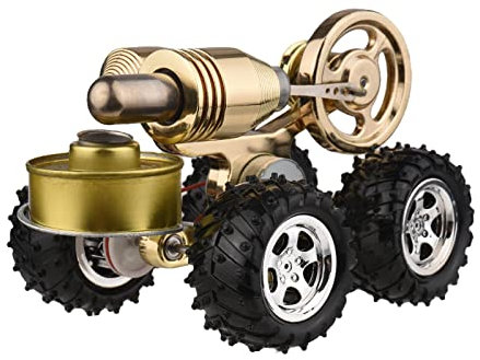 Stirling Engine Kit Generador de electricidad Modelo de motor de coche de aire caliente Modelo de generador físico con diseño de volante Experimento científico Juguete educativo de bricolaje para
