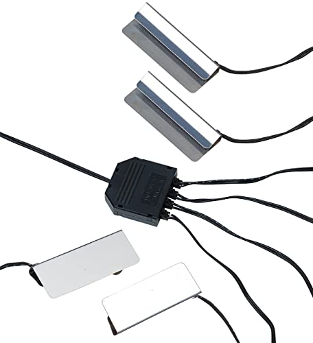 Lunartec Glas-Beleuchtung LED: LED-Glasbodenbeleuchtung: 4 Klammern Versandrückläufer (Beleuchtung für Glasböden, Vitrine Glas, Lichtleiste)