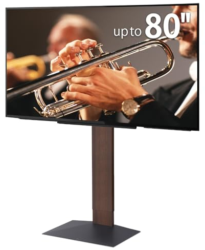 WALL V3 High Type | Japanischer Eleganter 32-80 Zoll Universal Wand TV-Ständer, verstellbare Halterung, kein Bohren | Walnuss